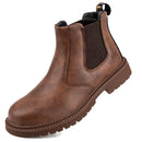 Botas de segurança impermeáveis para homens, Botas de trabalho em aço indestrutível, Anti-Smash, Resistente a facadas, Sapatos de motociclista